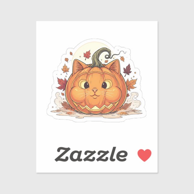 Jack-O’-Brit - Pumpkin British Shorthair Cat Aufkleber (Blatt)