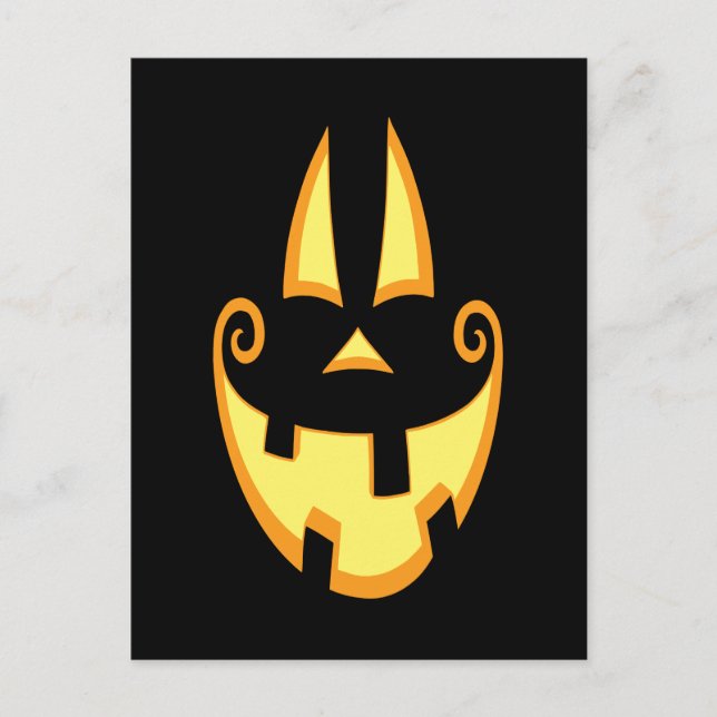 Jack-o-Face Postkarte (Vorderseite)