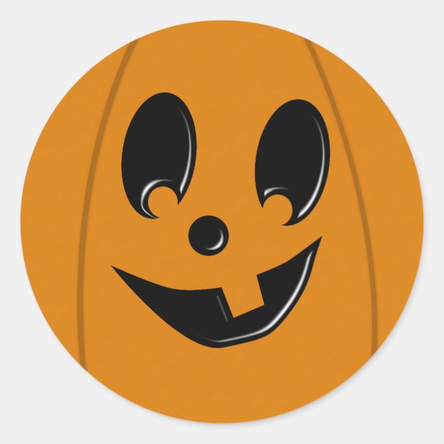 Jack-O-Lantern-Alberne Rundkreisaufkleber Runder Aufkleber (Vorderseite)