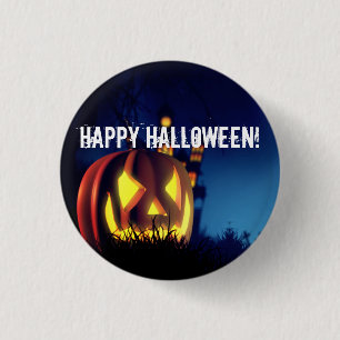 Jack-O-Lantern an Halloween-Nacht Button