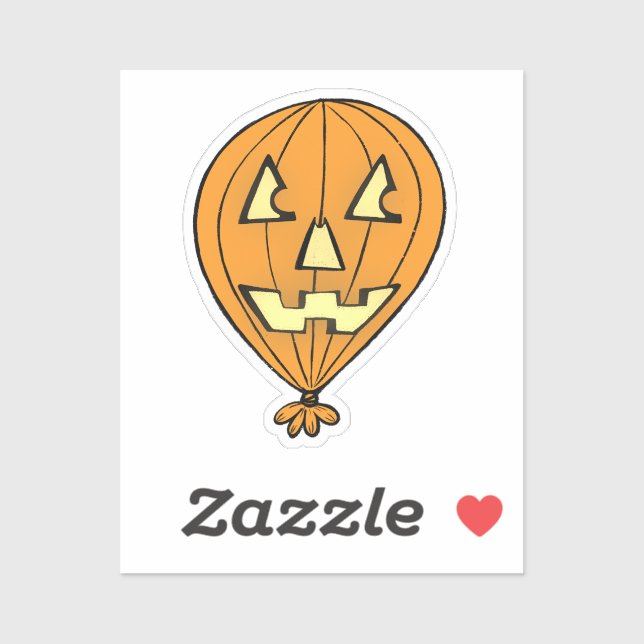 Jack o' Lantern Ballonaufkleber Aufkleber (Blatt)
