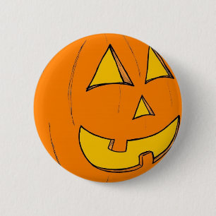 Jack o' Lantern Blue Button