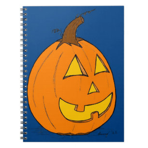 Jack o' Lantern Blue Notebook Notizblock