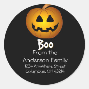 Jack-o'-lantern Boo Étiquettes de adresse
