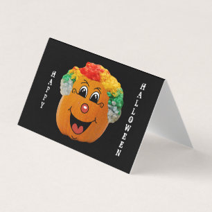 Jack o' Lantern Clownsifekarte Klassenaustauschkar Visitenkarten