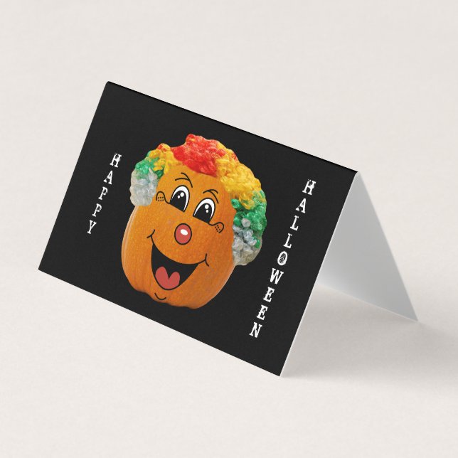 Jack o' Lantern Clownsifekarte Klassenaustauschkar Visitenkarten (Vorderseite)