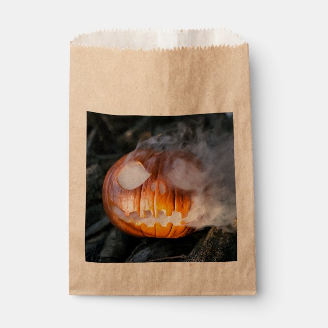 Jack-o-Lantern des kopflosen Pferdes Kopf an Flamm Geschenktütchen (Vorderseite)