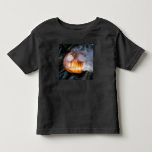 Jack-o-Lantern des kopflosen Pferdes Kopf an Flamm Kleinkind T-shirt