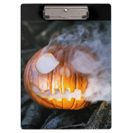 Jack-o-Lantern des kopflosen Pferdes Kopf an Flamm Klemmbrett