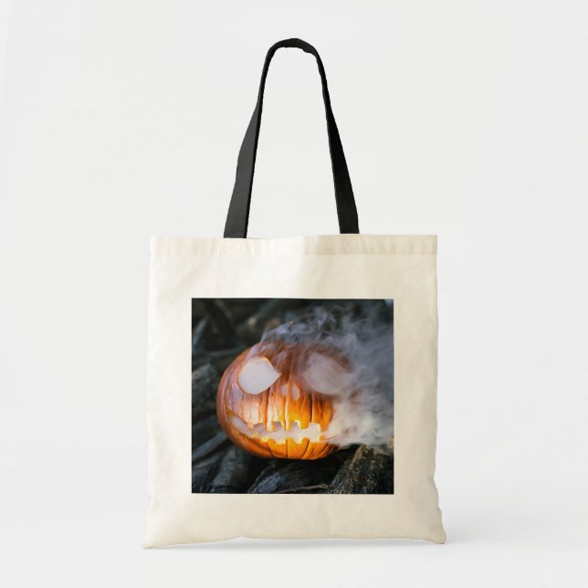 Jack-o-Lantern des kopflosen Pferdes Kopf an Flamm Tragetasche (Vorne)