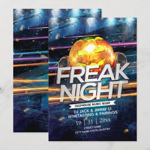 Jack-O-Lantern Disco Ball Freak Night Halloween Einladung