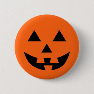 Jack O’ Lantern Face Fun Halloween Button