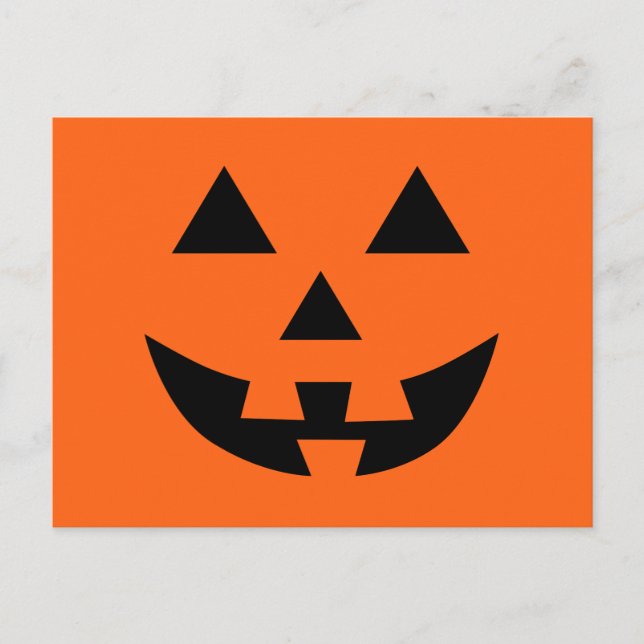 Jack O’ Lantern Face Fun Halloween Postkarte (Vorderseite)
