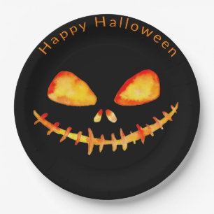 Jack O' Lantern Face Halloween Pappteller