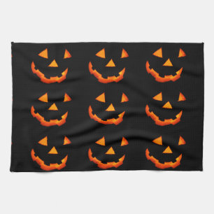 Jack-o' Lantern Faces Handtuch