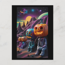 Jack-o-Lantern-Familienraststätte Postkarte
