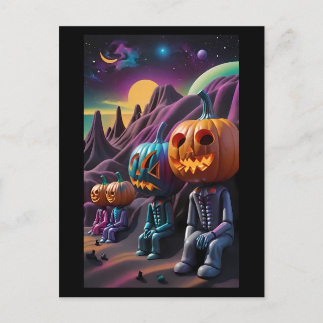 Jack-o-Lantern-Familienraststätte Postkarte (Vorderseite)
