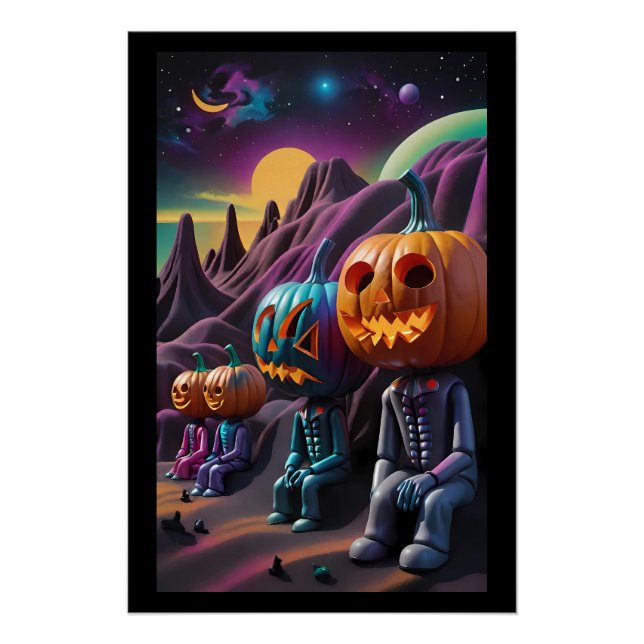 Jack-o-Lantern Family Rest Stop Poster (Vorderseite)