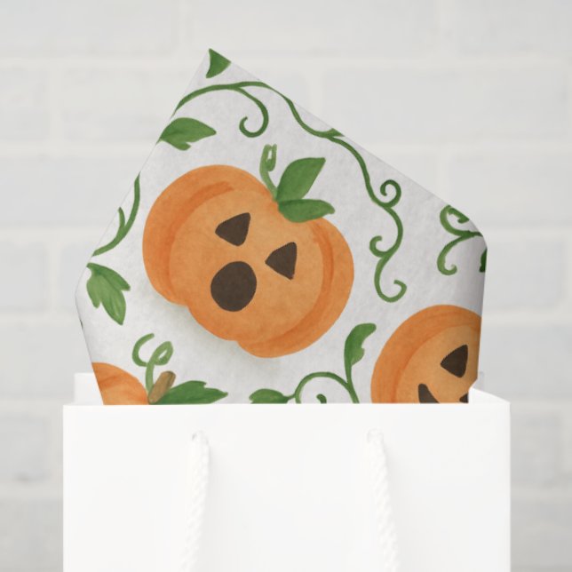 Jack-O’-Lantern gemustert Seidenpapier (Geschenktüte)