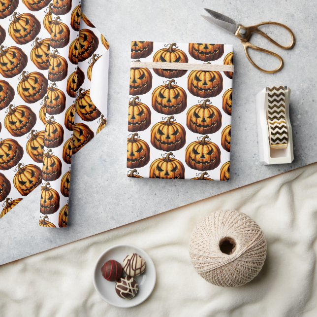 Jack O' Lantern Geschenkpapier (Kunsthandwerk)