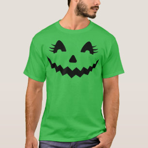Jack O Lantern Gesicht Kürbis Wimpern Hallowen Cos T-Shirt