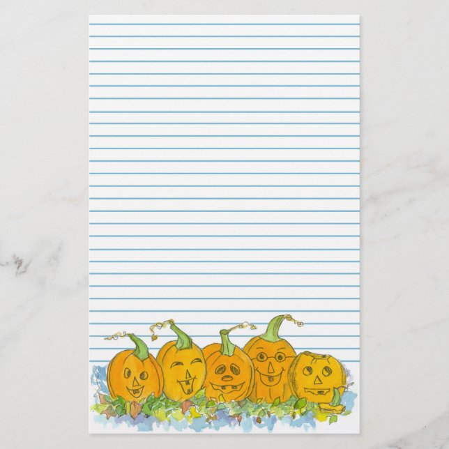 Jack-O-Lantern Halloween Briefpapier (Vorderseite)