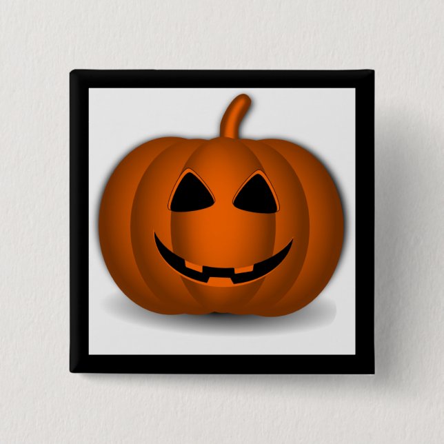 Jack o' Lantern Halloween Button (Vorderseite)