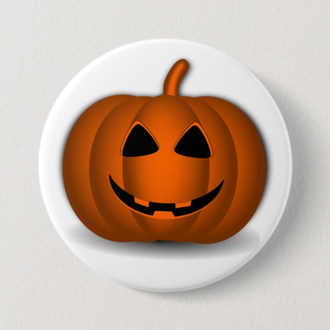 Jack o' Lantern Halloween Button (Vorderseite)