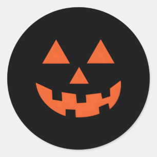 Jack-O-Lantern Halloween Kürbisgefechtsgestein ode Runder Aufkleber