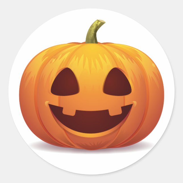 Jack-o-lantern Halloween Kürbiskalender Runder Aufkleber (Vorderseite)