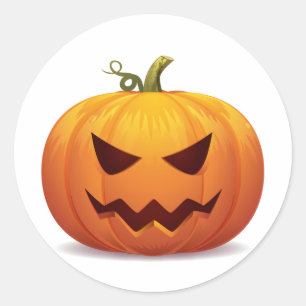 Jack-o-lantern Halloween Kürbiskalender Runder Aufkleber