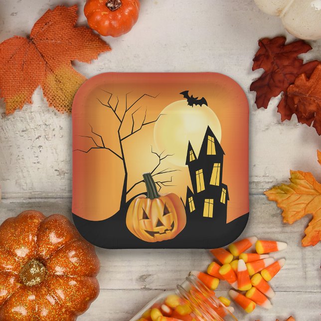 Jack O' Lantern Halloween Pappteller (Von Creator hochgeladen)