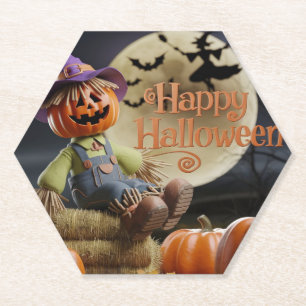 Jack-o'-Lantern Halloween-Untersetzer Untersetzer