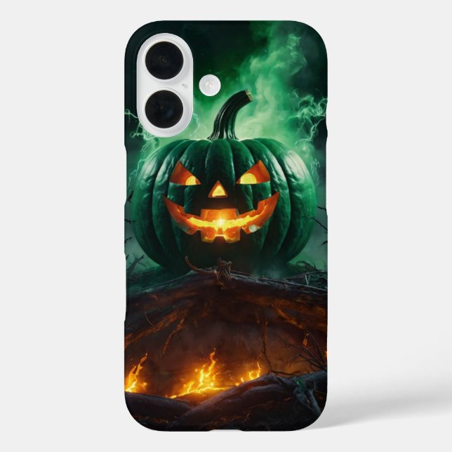 Jack-o’-Lantern iPhone 16 Hülle (Rückseite)