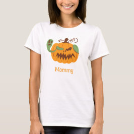 Jack-o'-Lantern & Knochen Spooky Halloween-Mama T-Shirt