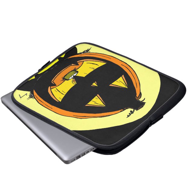 Jack o' Lantern Laptopschutzhülle (Vorne Knopf)