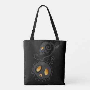 Jack O Lantern Leuchtender Totenkopf Rebe Tasche
