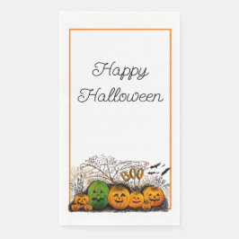 Jack-O-Lantern-Linie nach oben Serviette