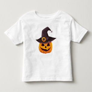 Jack-O-Lantern mit einem Hexenhut Kleinkind T-shirt