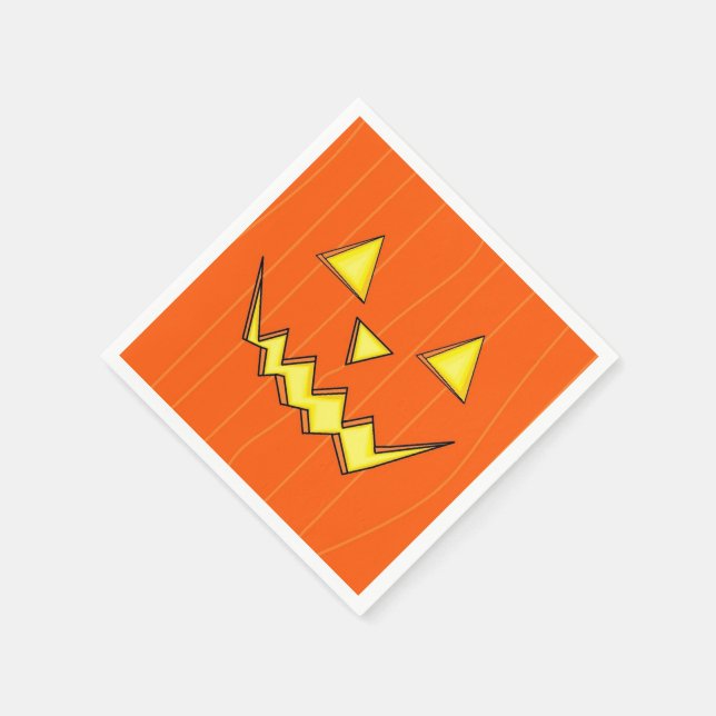 Jack-O-Lantern Napkins zum Halloween-Party Serviette (Ecke)