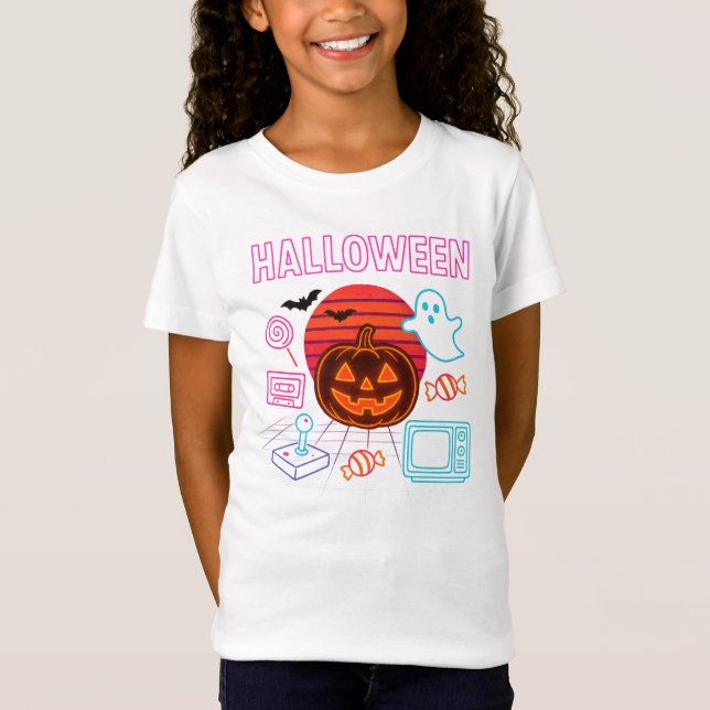 Jack-O’ Lantern Neon Halloween Bekleidung Unisex T-Shirt (Vorderseite)