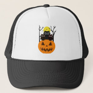 Jack O lantern & Owls Truckerkappe