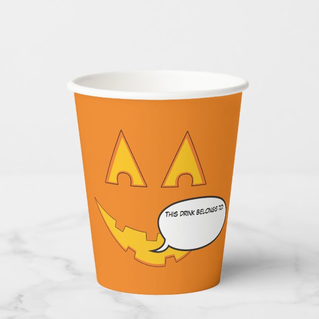 Jack-O-Lantern  Pappbecher (Vorderseite)