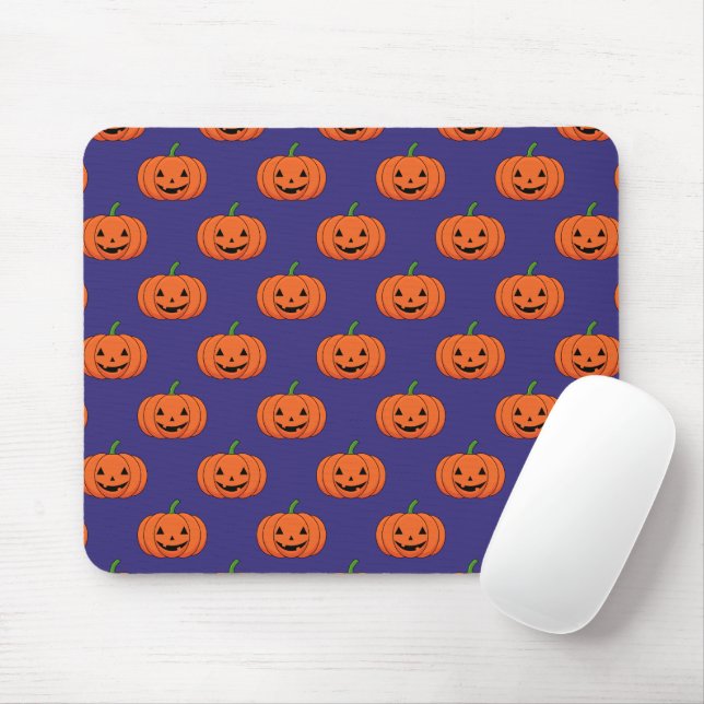 Jack-O'-Lantern Pumpkin Halloween-Muster Mousepad (Mit Mouse)