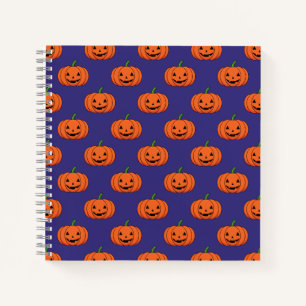 Jack-O'-Lantern Pumpkin Halloween-Muster Notizbuch