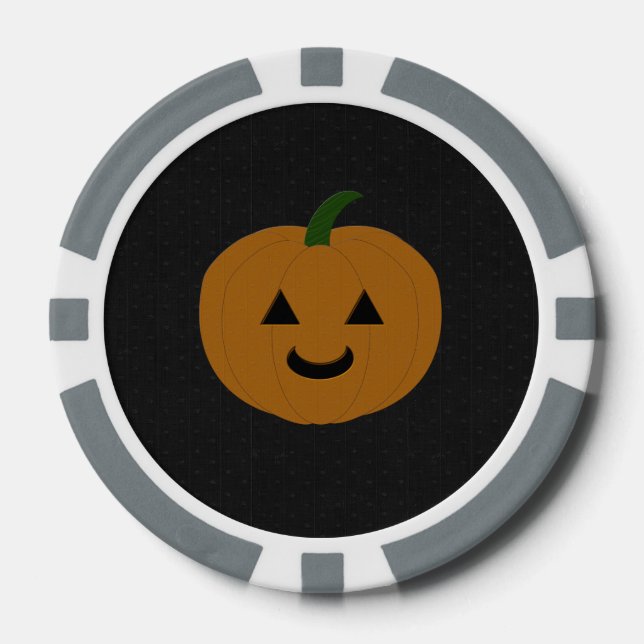 Jack-O-Lantern Pumpkin Pokerchips (Vorderseite)