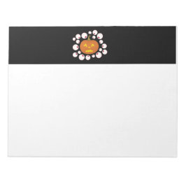 Jack-o-Lantern Pumpkin und Eyeballs im Dunkeln Notizblock