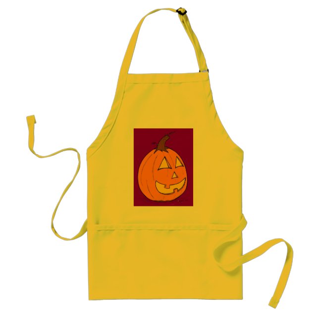 Jack o' Lantern Purple Apron Schürze (Vorne)