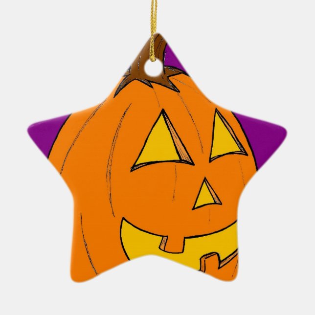 Jack o' Lantern Purple Ornament (Vorne)