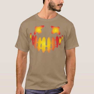 Jack O Lantern scary carved pumpkin face Halloween T-Shirt